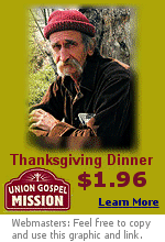 $1.96 will provide a good Thanksgiving dinner for someone less fortunate. Click to learn more.